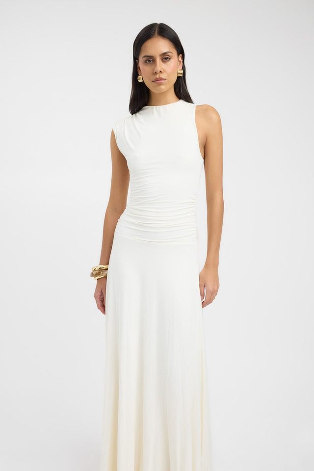 back Zuri Maxi Dress Kookai Bodycon Maxi Fitted Highneck womens-dresses 