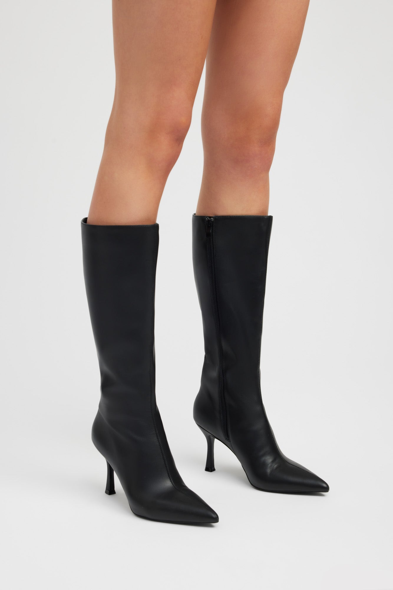 Pointed calf boots sales