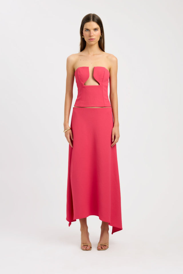 front Ariel Maxi Skirt Kookai Asymmetry Maxi womens-skirts 