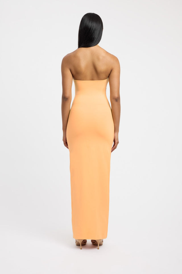 product Stella Halter Maxi Dress Kookai Bodycon Maxi Fitted Plungeneck orange womens-dresses 