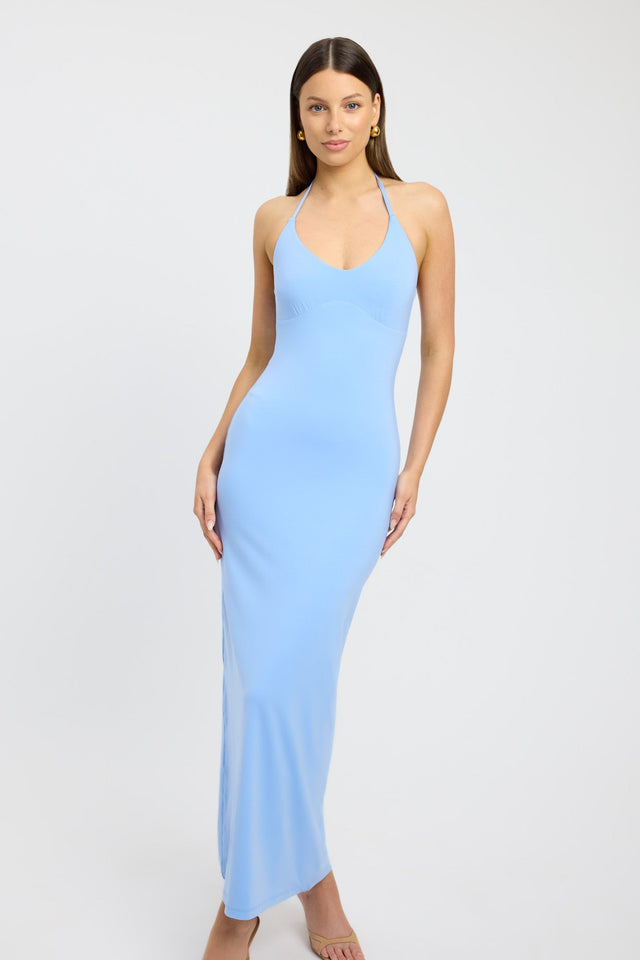 product Miller Maxi Dress Kookai Straight Maxi Fitted Scoopneck blue womens-dresses 