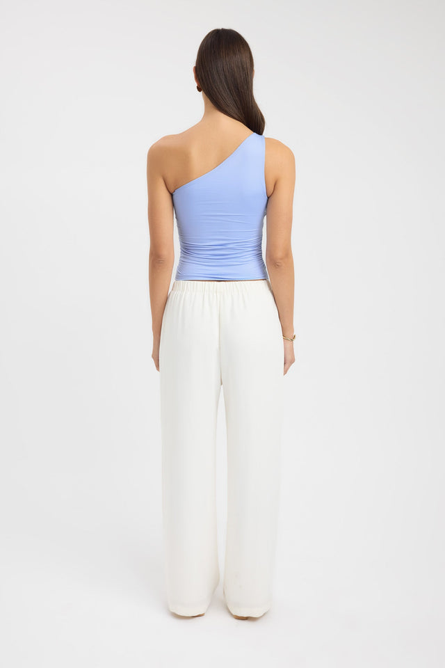 back Solene Top Kookai Fitted Asymmetry Sleeveless Womens-Blouse 