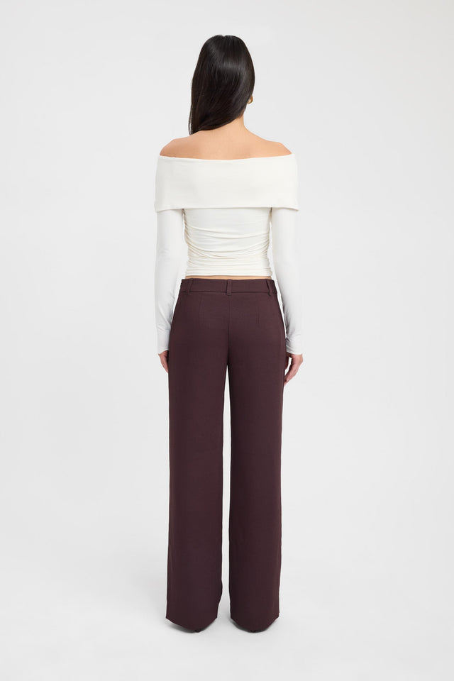 back Kalia Long Sleeve Top Kookai Fitted V-neck Long sleeve Womens-Blouse 