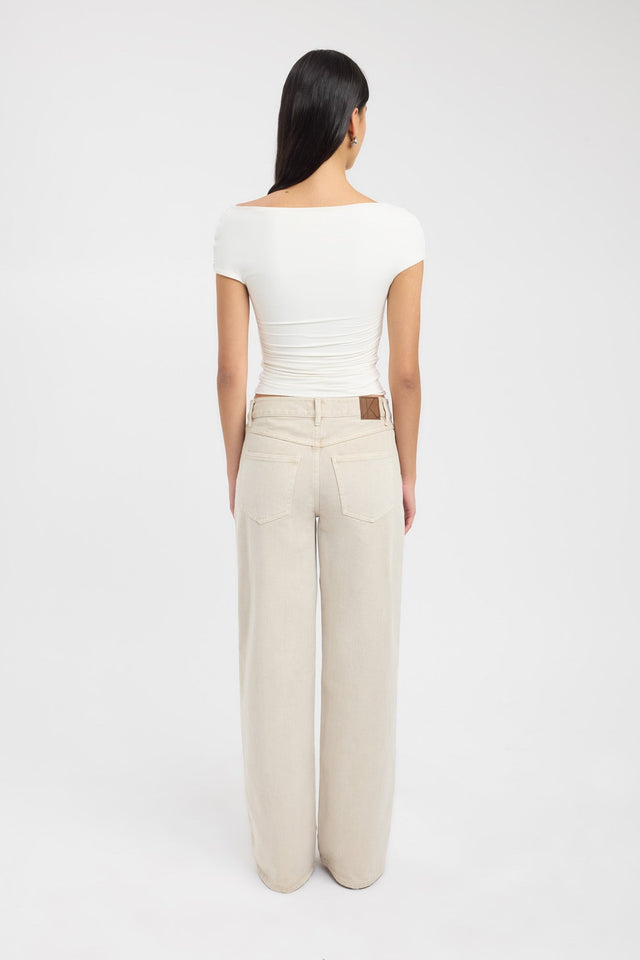 back Addison Top Kookai Fitted V-neck Short sleeves Womens-Blouse 