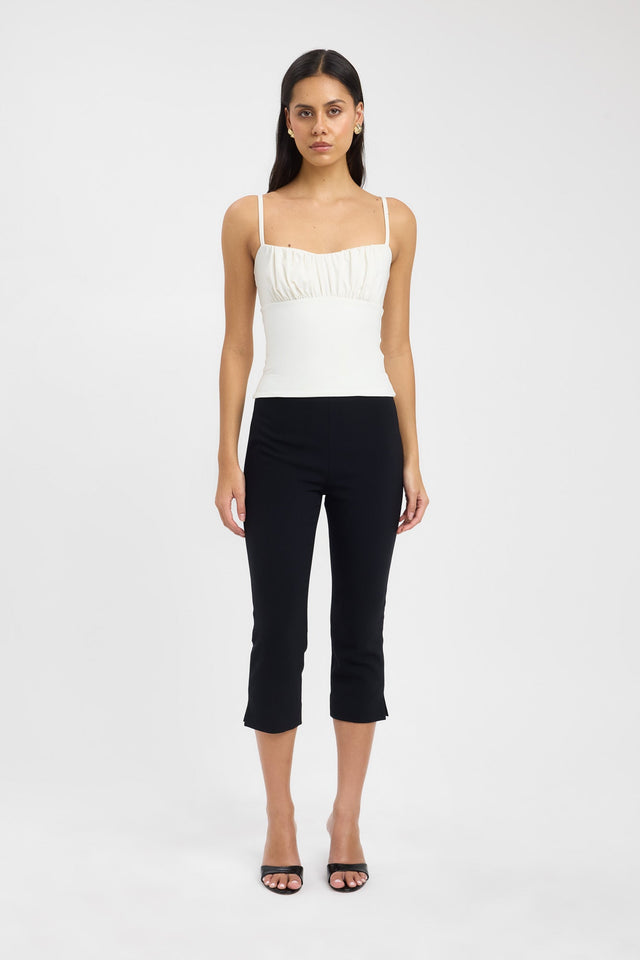 side Kiki Top Kookai Fitted Sweetheart Sleeveless Womens-Blouse 