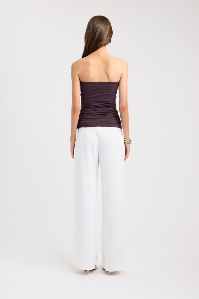 back Torin Trim Top Kookai Fitted Straight Sleeveless Womens-Blouse 