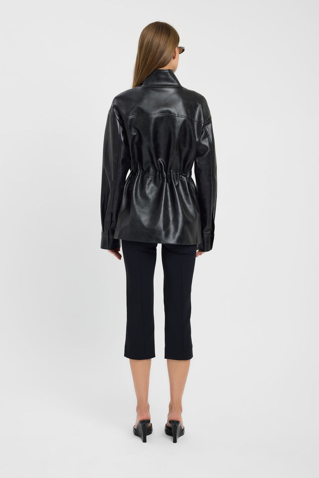 Crafted with the Heavy Phoenix Cinched Jacket in womens coats and jackets with full sleeves, regular length, in black back
