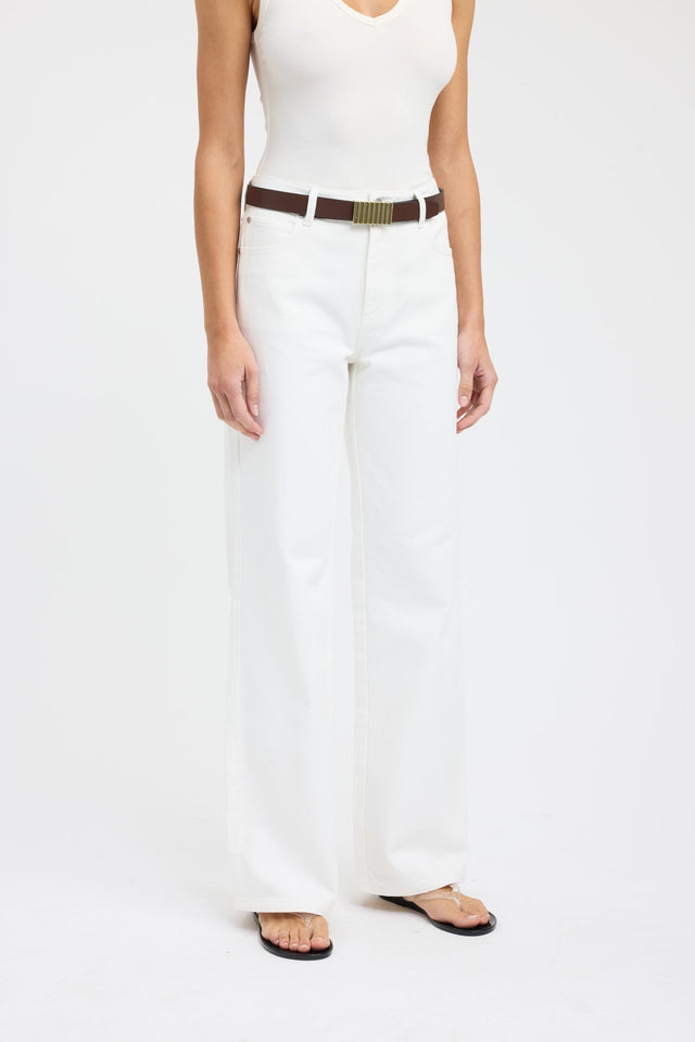 side Kai Straight Leg Jean Kookai Wide-leg Mid-rise black womens-regular-pants 