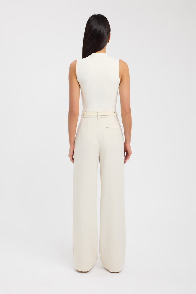 back Serenity Tank Kookai Fitted Highneck Sleeveless Womens-Blouse 