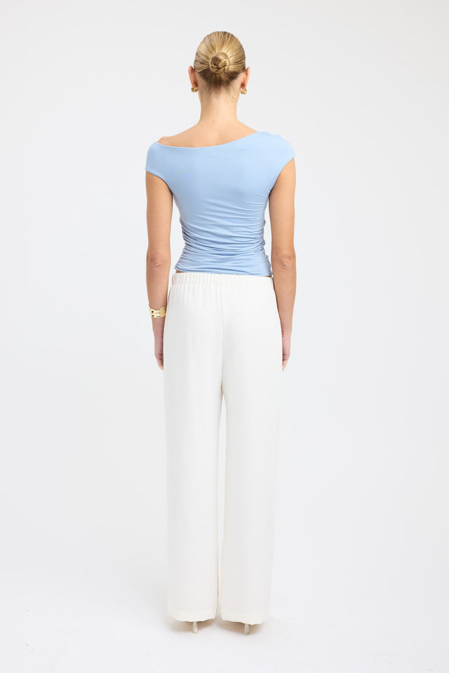 back Mara Top Kookai Fitted Asymmetry Short sleeves Womens-Blouse 