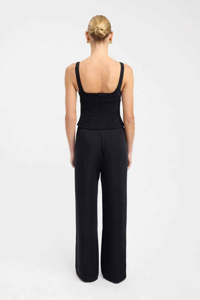 back Norway Gathered Top Kookai Fitted Squareneck Sleeveless Womens-Blouse 