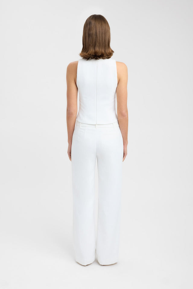 back Ariel Buckle Slider Top Kookai Fitted V-neck Sleeveless Womens-Blouse 