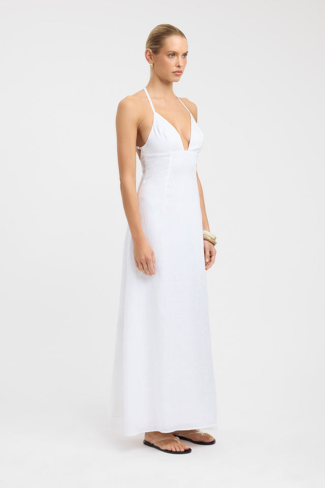 side Tahiti Bead Maxi Dress Kookai Aline Maxi Relaxed Plungeneck black womens-dresses 