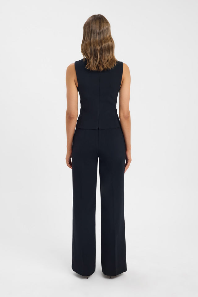 Alto Sculpted Top Kookai Fitted Plungeneck Sleeveless Womens-Blouse 