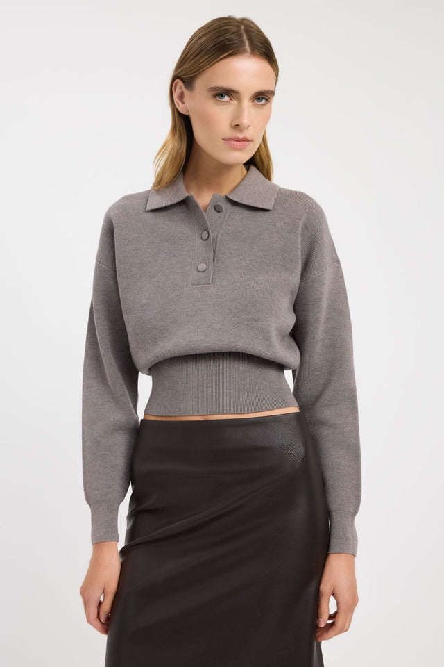 Dalton Long Sleeve Polo Jumper