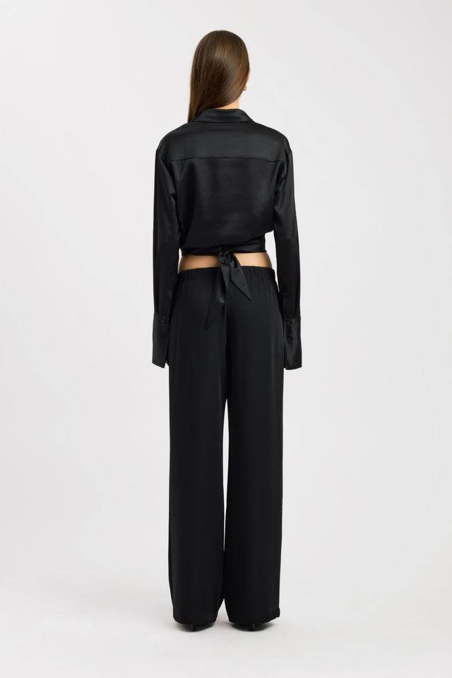 back Palermo Shirt Kookai Relaxed V-neck Long sleeve Womens-Blouse 