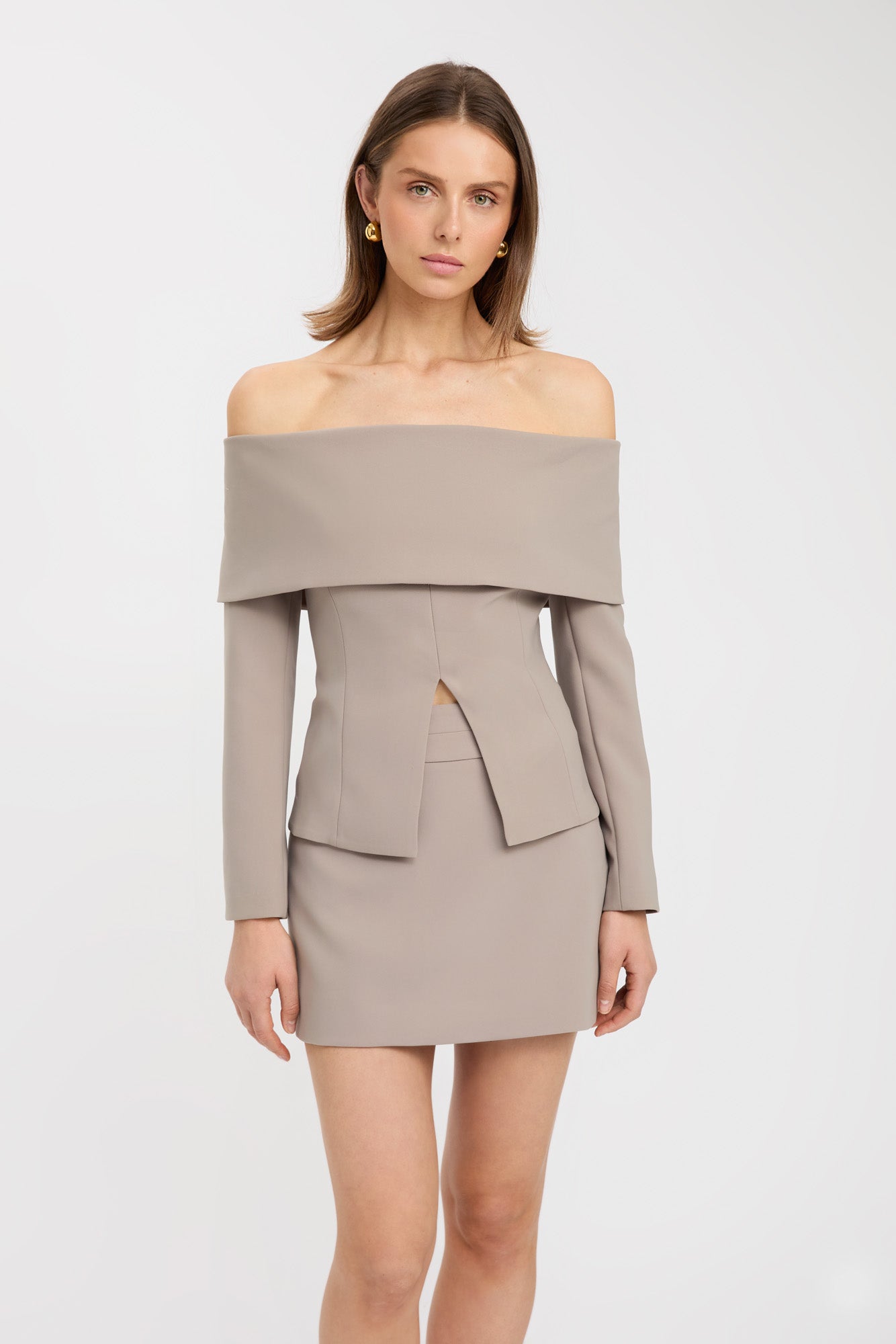 Off shoulder bodycon top hotsell