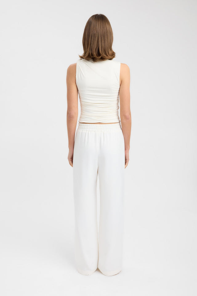 back Ziah Top Kookai Fitted Highneck Sleeveless Womens-Blouse 