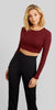 Sportif Long Sleeve Crop Top